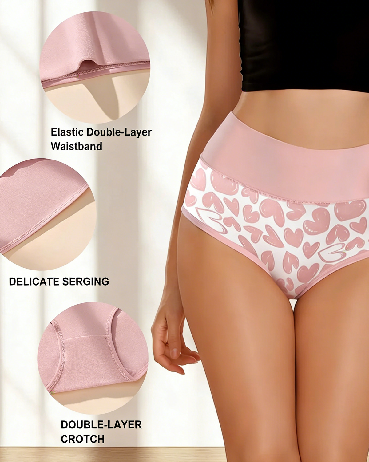 Love Print Cotton Panties