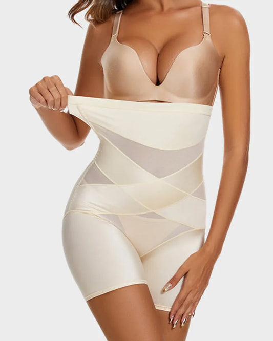 Crossover High-Waist Shaping Shorts