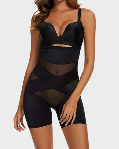 Crossover High-Waist Shaping Shorts