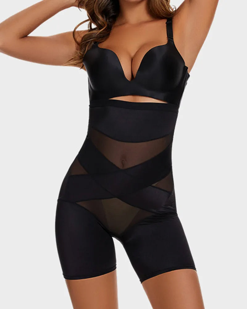 Crossover High-Waist Shaping Shorts