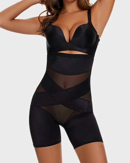 Crossover High-Waist Shaping Shorts