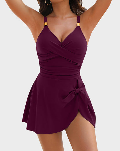 Knot-Detail Swim Dress