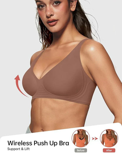 Seamless Deep V Push-Up Bra