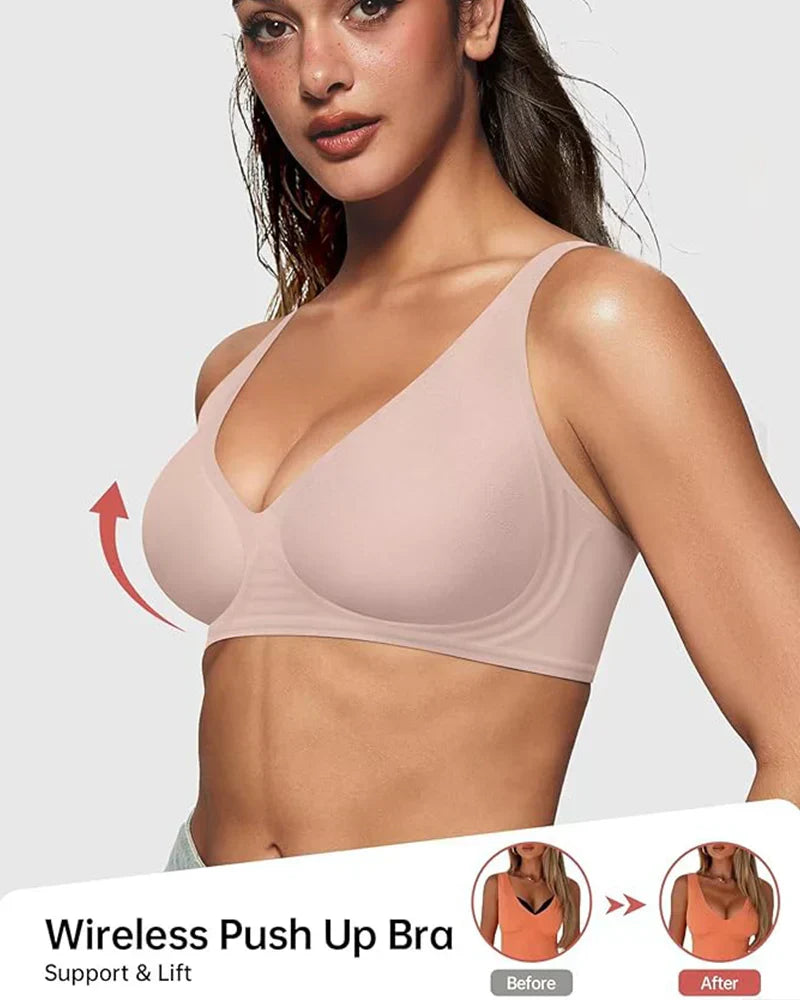 Seamless Deep V Push-Up Bra