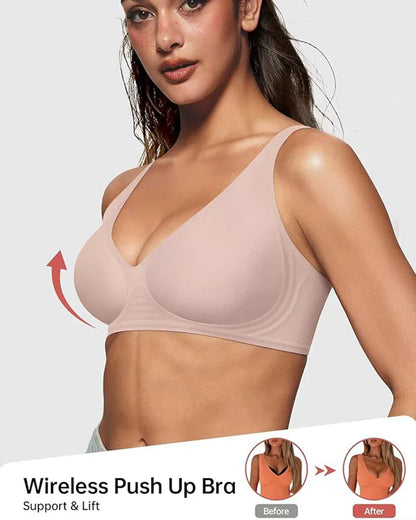 Seamless Deep V Push-Up Bra