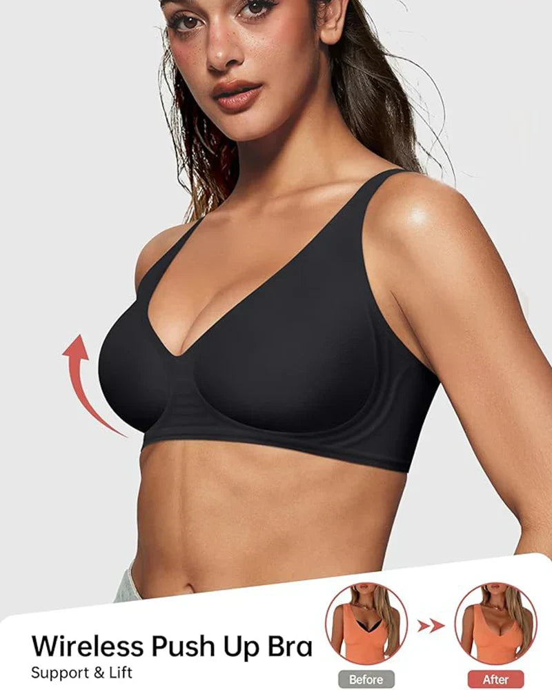 Seamless Deep V Push-Up Bra