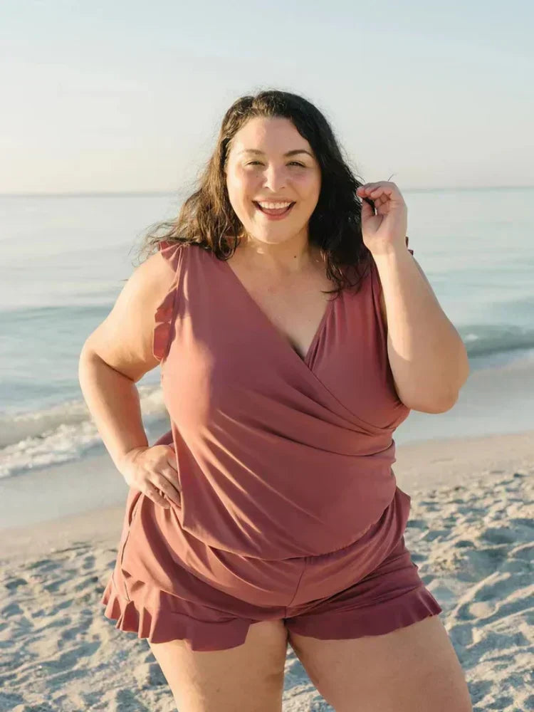 Built-In Bra Swim Romper