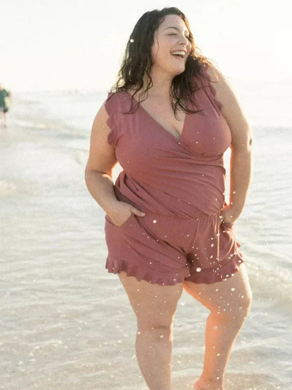 Built-In Bra Swim Romper