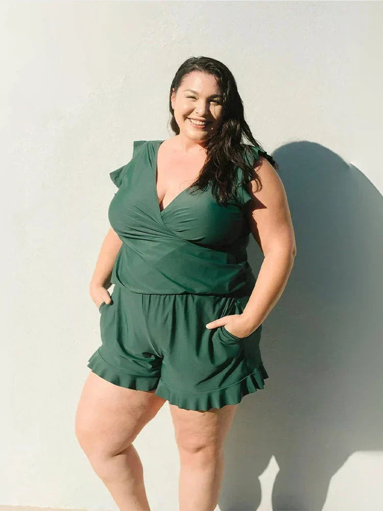 Built-In Bra Swim Romper