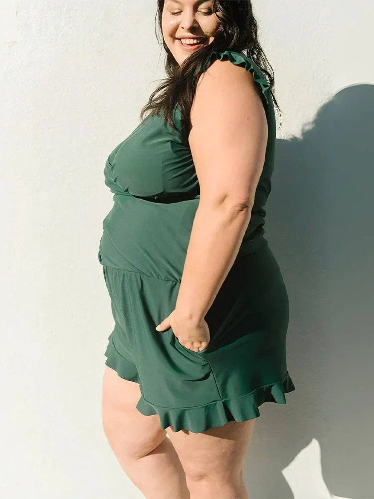 Built-In Bra Swim Romper